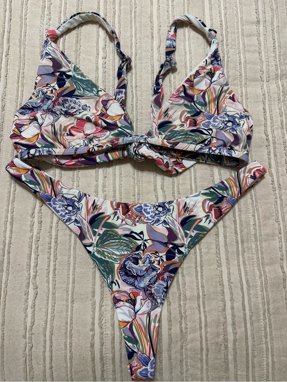 Dippin' Daisy's Floral Triangle Thong Bikini